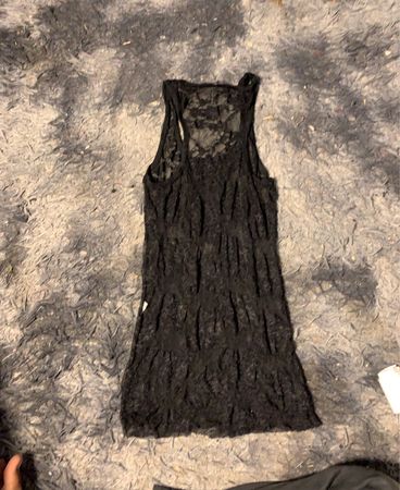 TAGAR Schwarzes Spitzen-Tanktop