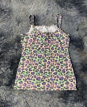 Damen Leopard-Print Spaghetti-Träger Tanktop