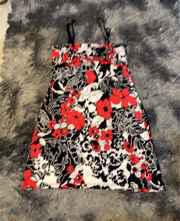Blumenmuster Spaghettiträgerkleid