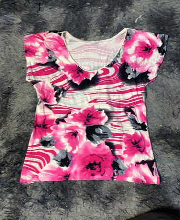 Blumenmuster T-Shirt