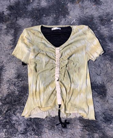 Bindefärbung Raffung T-Shirt
