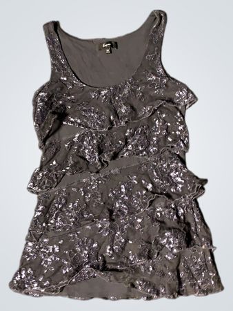 Express Paillettenshirt mit gestuften Trägern