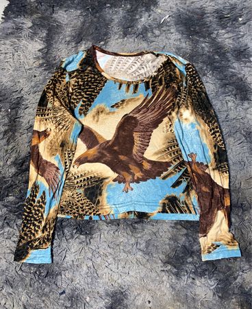 Langarmshirt mit Adlerdruck