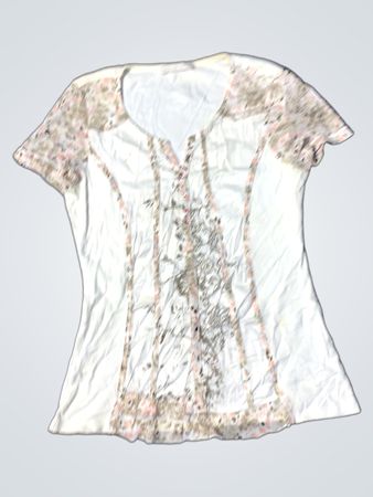 ARMAND THIERY Weißes floral gemustertes T-Shirt
