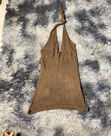 Braunes Halfterkleid