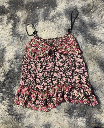 Floral Print Ruffle Camisole