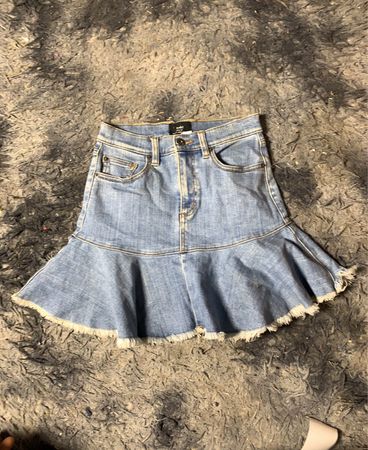 Bullhead Denim Co. Rüschensaum Jeansrock