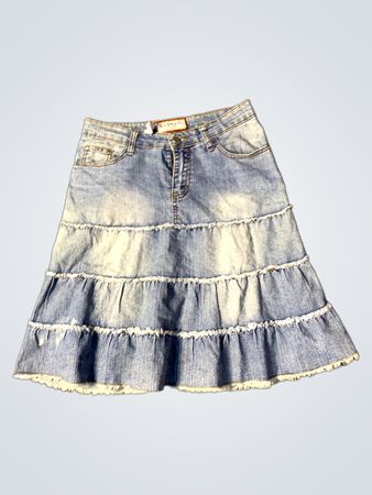 SUShAN JEANS WEAR Gestufter Jeansrock