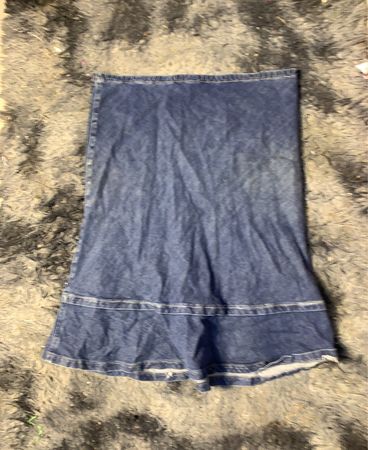 Blauer Denim Maxi-Rock