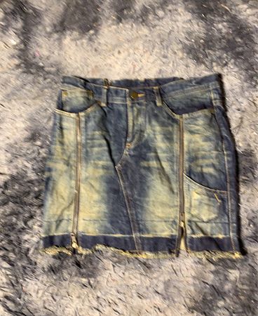 Denim Minirock mit Reißverschlüssen