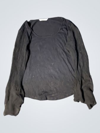 ENERGY Schwarzes Langarm-Top