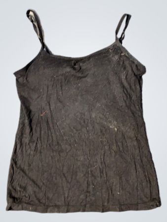 Schwarzes Spaghettiträger-Tanktop