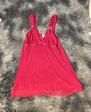 Rote transparente Babydoll