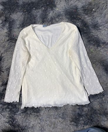 Fashion Express Weiße durchsichtige Bluse