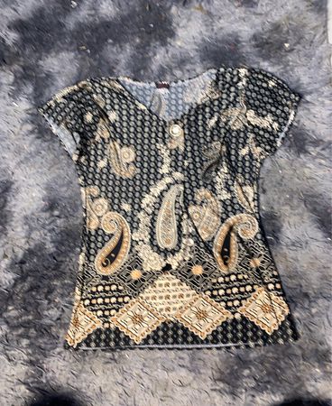 Damen Paisley Druck V-Ausschnitt Oberteil