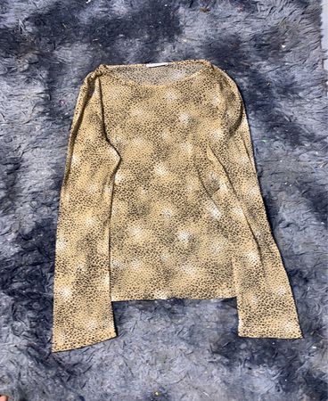 Leoprint-Mesh-Langarmshirt