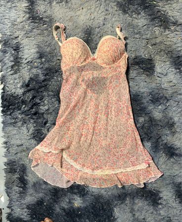 Floral Print Babydoll Unterwäsche
