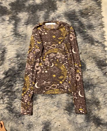 JUNKYARD Celestial Print Long Sleeve Top