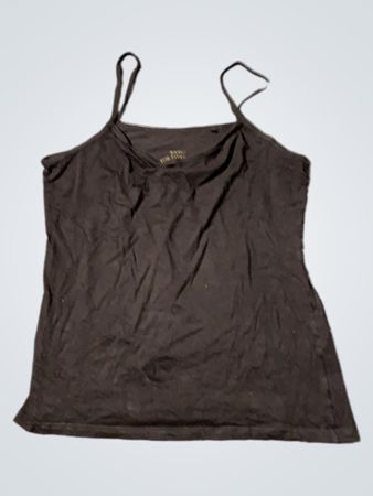 Schwarzes Spaghetti-Träger-Tanktop