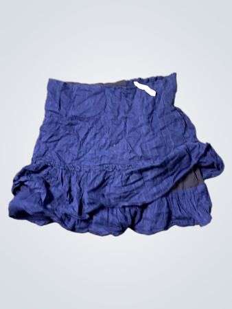 Blauer Rüschenteilrock