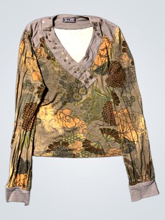 Bleu de SXM Floral Print Langarmshirt