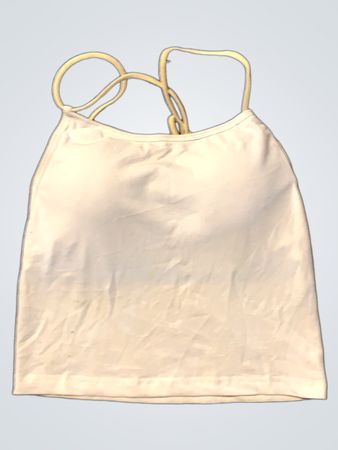 Weiße Spaghetti-Träger Cropped Top