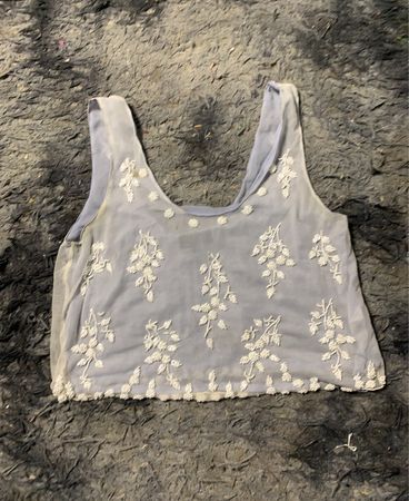 Durchscheinendes Besticktes Tanktop