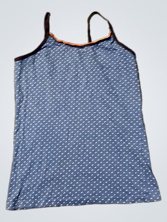 Blaue Pünktchen-Trägertop