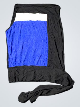 TRUE PULSE Schwarz und Blau Farbblock Tanktop