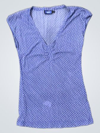 MEXX Lila gepunktetes V-Ausschnitt-Top