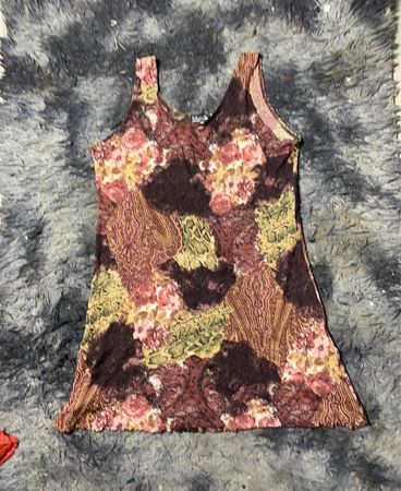 Patchwork Blumen- und Schlangenprint Mini-Kleid