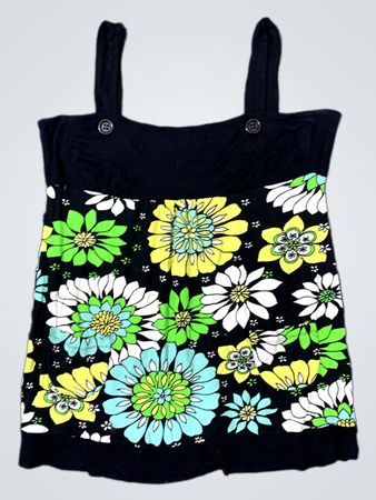 Dunnes Stores Schwarzes Blumenmuster Tanktop