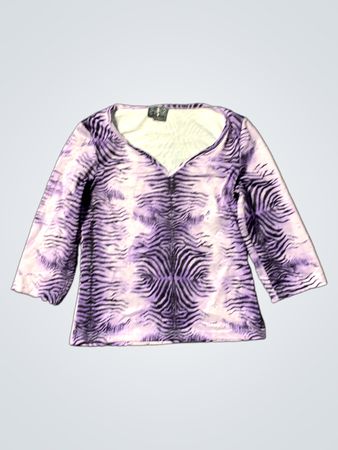 Jean-Paul Gaultier Lila Zebra-Print Oberteil