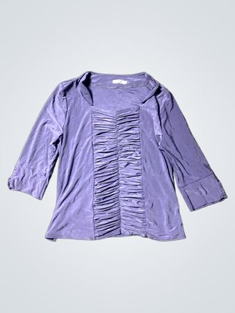 A.D. Lila Rüschbluse Größe 52