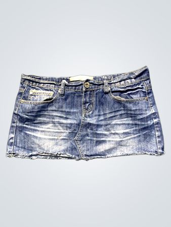Ausgewählte Denim-Blaue Jeans-Minirock