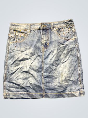 KappAhl Denim-Minirock mit Verzierungen