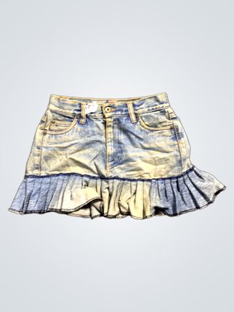 Stradivarius Rüschdenim-Minirock