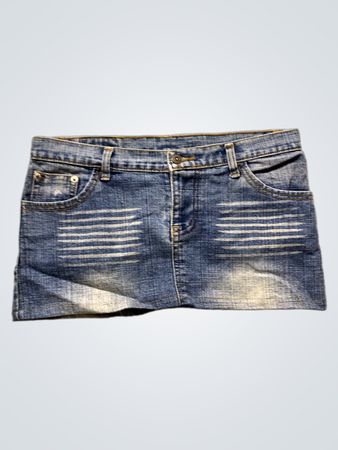 Sarmon Jeans Jupe Mini en Jean Femme