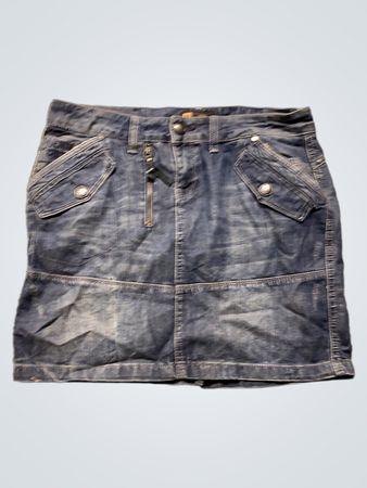 S13 Das Denim-Programm Supreme Damen Größe L Blauer Denim-Rock