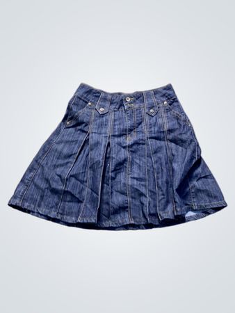 Denim Falten Minirock