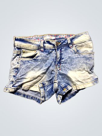 DAZZ ITALIA Blaue Denim-Shorts mit rosa Sternen