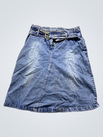 Jeansrock mit Gürtel