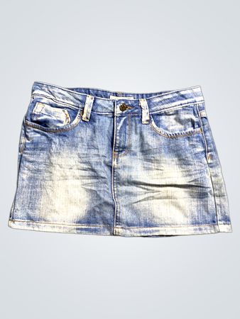 MOA DENIM blaue Jeans-Minirock
