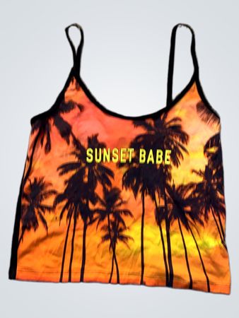 Sunset Babe Palmenbaum Tanktop