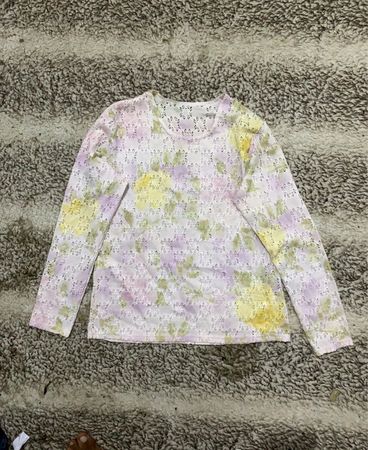 Blumenmuster Langarmtop