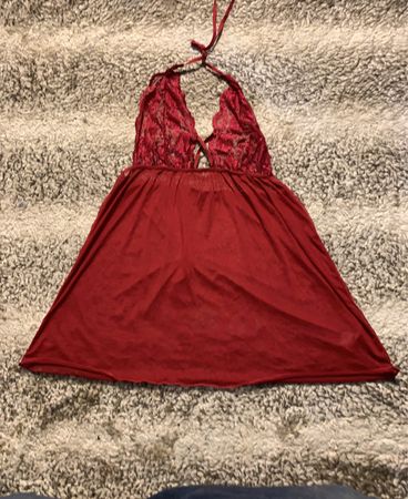 Roter Halter-Lace-Babydoll