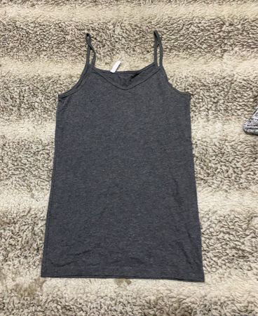 Grau Spaghetti-Träger Tanktop