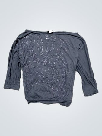 Miss Sixty mit Strass verzierter Langarm-Oberteil