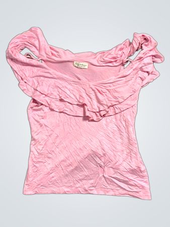 Miss Selfridge Pink Ruffle Top