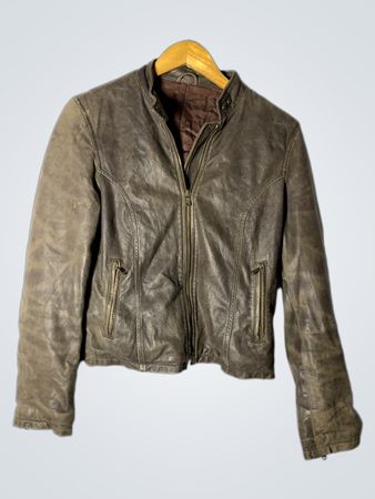 Braune Lederjacke